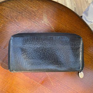 Morgan Taylor Black pebbled leather wallet